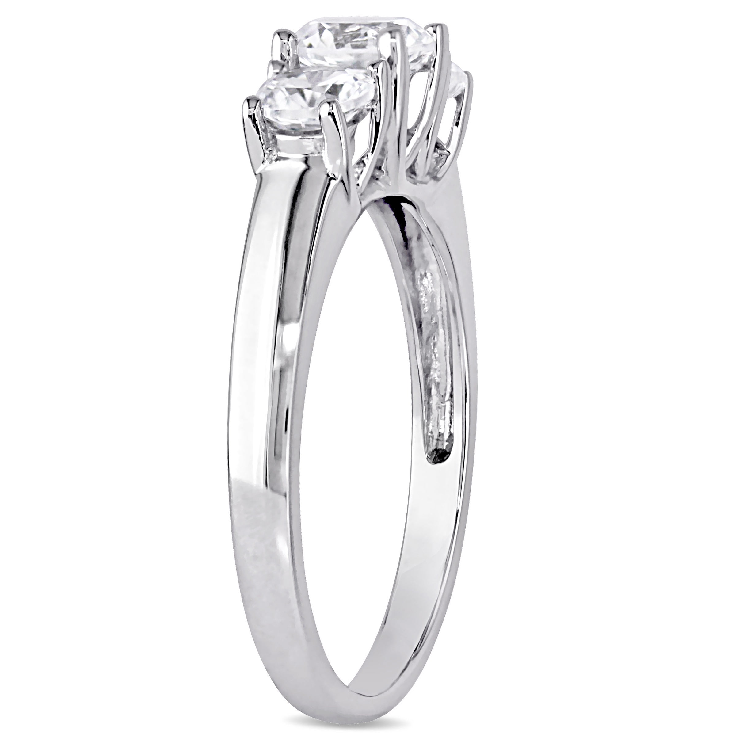 Everly Women's Created Sapphire 10K White Gold Engagement Ring