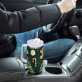 thumbnail image 4 of Yayeee 40oz Stainless Steel Tumbler with Straw and Handle Double-Wall Insulated Travel Water Bottle, Green Christmas Trees, 4 of 8