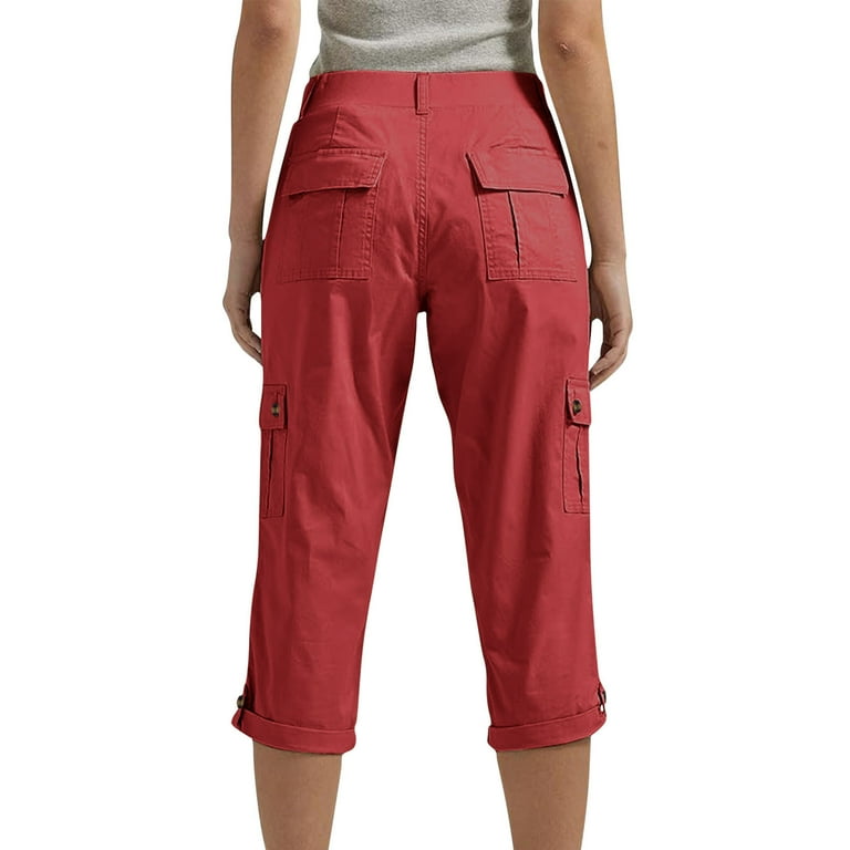 Cropped Linen Trousers Ladies Trousers Cotton Three Quarter Length