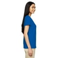 thumbnail image 3 of Gildan Women’s V-Neck T-Shirt, Heavy Cotton Short Sleeve V Neck Tee | Royal, Sizes S-3XL Pack-1, 3 of 5
