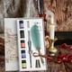thumbnail image 4 of Dip Pen, Vintage Quill Feather Dip Pen Fuente de escritura Tinta 4 Nibs Soporte de Caja de Papelería de caligrafía, de caligrafía verde BLESIY pluma de caligrafía, 4 of 8