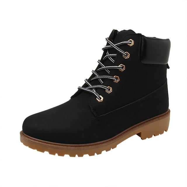 NOKIO Bottes de Randonnée Mi-Hautes pour Femmes Waterproof Antidérapantes Style Combat Chaussures de Travail pour Sac à Dos Aventures en Plein Air et Activités Robustes