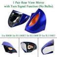 thumbnail image 1 of ALLTIMES Rétroviseur avec Fonction Clignotants pour BMW pour R1100RT pour R1100RTP pour R1150RT, Boîtier Bleu, 1 of 8
