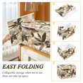 thumbnail image 4 of 40L Lidded Home Storage Bins Foldable Storage Box with Handle for Home Bedroom Closet, Afterimage Of Brown Flowers Printed, 4 of 7