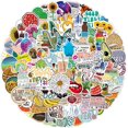 thumbnail image 1 of Cute Fresh Stickers 100 Pcs Trendy Style Stickers Laptop Stickers Pack Cool Sticker for Snowboard Bicycle Luggage Water Cup Decal, 1 of 7