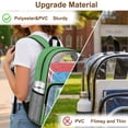 thumbnail image 7 of SEANATIVE PVC Clear Backpack for Kids Heavy Duty Transparent Bookbag See Through School Daypack Students Laptop Backpacks for Girls Boys, Tractor Dinosaur Green, 7 of 7
