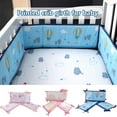 vnanda Nondeforming Crib Bumper Pads 4pcs/set Breathable Crib Bumper