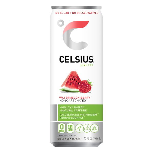 Celsius - Fitness Drink - Watermelon Berry - 24 Pack, 12 fl oz