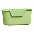 thumbnail image 2 of Open litter box, litter box, durable cat bed pan, splashproof, high-sided litter Green, 2 of 9