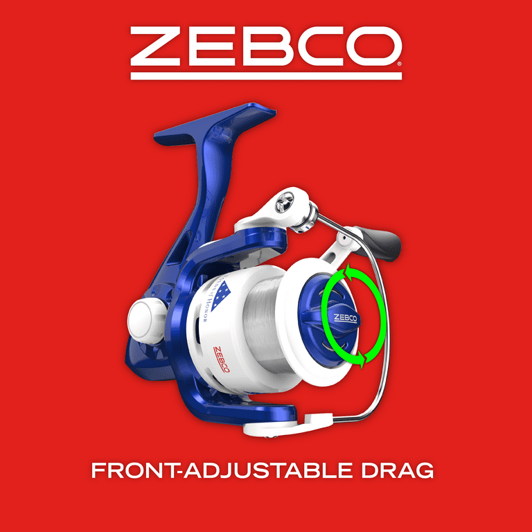 Zebco Folds of Honor Spinning Reel and Fishing Rod Combo, One