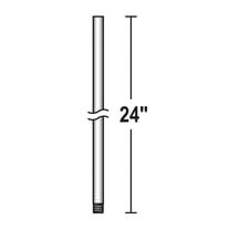 Minka-Aire Downrod F738, F738D, F739L Replacement - Automotive Silver - DR1524-ASL