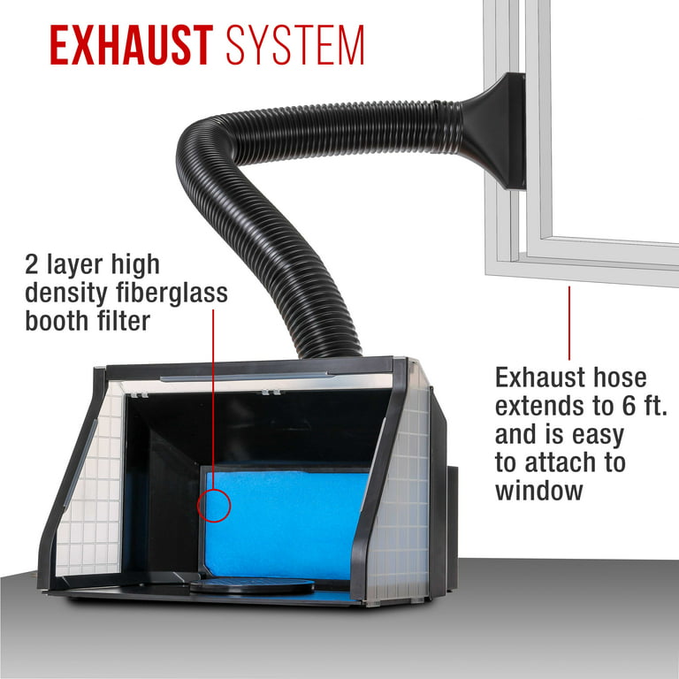 Airbrush Spray Booth Kit Environmental Friendly Turntable Workbench Easy
