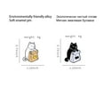 thumbnail image 6 of 2x Cute Cats Enamel Pins Lapel Badges Pins Brooch Button Pins Gift Jewelry Lapel, 6 of 8