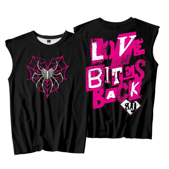 AJ Lee Love Bites Tank Tops Unisex Sleeveless Sport Vest Men Women Outdoor Streetwear Tops