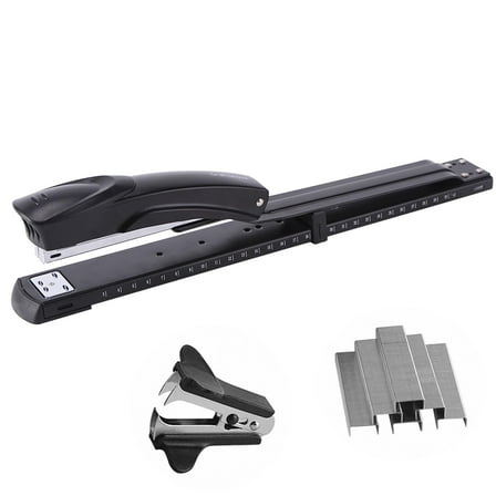Long Reach Stapler 25-Sheet Capacity with 2000 Staples Black