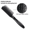 thumbnail image 3 of Juego de cepillos para el cabello de belleza, cepillo de paleta liso y suave al tacto, cepillo redondo y cepillo para desenredar, ideal para la salud del cabello húmedo o seco y masajear el cuero cabelludo, los mejores cepillos para el cabello rizado para mujeres, hombres y niños, 3 of 6