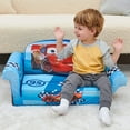thumbnail image 3 of Marshmallow Furniture Kids 2-in-1 Flip Open Foam Compressed Sofa Bed, Cars, 3 of 7