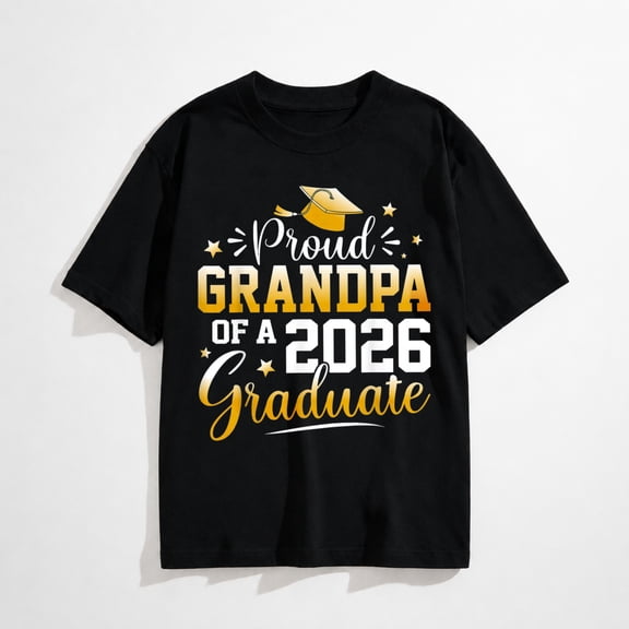Proud Family Graduate Class of 2026 Senior TeeProud Grandpa of 2026 Graduate Senior Graduation Family T-Shirt