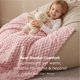 thumbnail image 4 of Manta de cama, rosa, 350 g/m², felpa esponjosa, 130 x 150 cm, 4 of 8