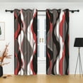 thumbnail image 2 of Lfeey Extra Long Blackout Curtains for Kitchen Windows 52x96 inch, Red, Room Darkening Panels 2 Pcs, 2 of 7
