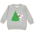 thumbnail image 2 of Inktastic Christmas Bunny, White Bunny, Christmas Tree, Xmas Toddler Sweatshirt, 2 of 4