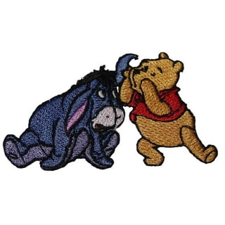 Winnie The Pooh With Jar 4 Inches Tall Embroidered Iron On Patch 