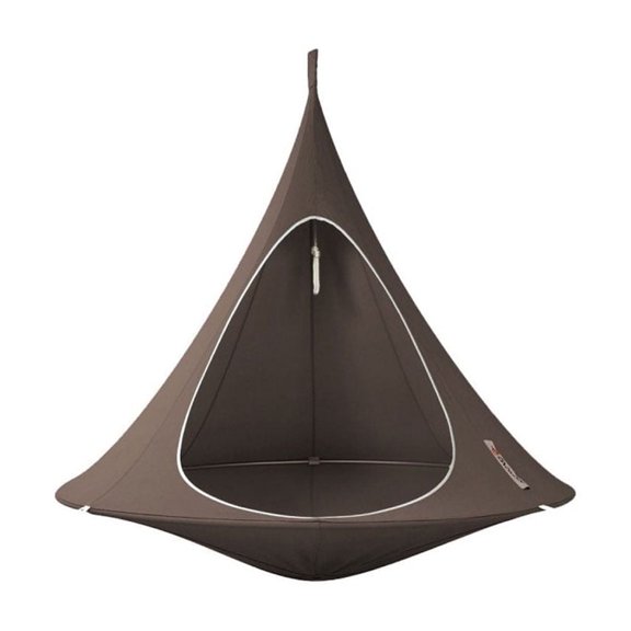 Vivere CACDT7 Sheltered Hanging Chair Polyester Cotton Blend Double, Taupe