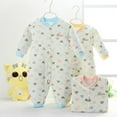 thumbnail image 2 of CradlePlanet 2-Pack Organic Cotton Baby Long Sleeve Bodysuit Footed, 2 of 5