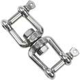 thumbnail image 1 of Double Ended Swivel Hook M8 Heavy Duty 360° Rotating Hook Stainless Steel Hanging Accessory with Removable Buckles for Gym Sandbag Rope Hammock Chair, 1 of 5