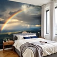 thumbnail image 2 of Enchanted Forest Wallpaper Rainbow Landscape After Rain Scenic River Dramatic Peel and Stick Wall Murals 100"H x 144"W Removable PVC Wall Paper Self-Adhesive Wall Paintings for Bedroom Living Room, 2 of 7