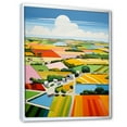 thumbnail image 2 of Designart "Farm Landscape With De Stijl Flair I" Countryside Floater Framed Wall Art Prints, 2 of 5