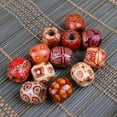 thumbnail image 3 of 100pcs Wooden Beads Large Hole Mixed For Macrame Jewelry Crafts Making NEW, 3 of 7