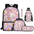 thumbnail image 2 of XYZCANDO Axolotl Daisy 5Pcs Kids Backpack Set for Girls with Lunch Box Multifunctional Pencil Case Water Bottle Bag Carrier Wristlet Keychain for Elementary Middle High School, 2 of 7
