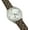 Dark Brown, variant on Lady Watch - Monogram Band w/ Rhinestone Accent Frame - Grey - WT-L80043CGY