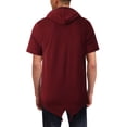 thumbnail image 2 of Hat and Beyond Men's Hooded Tee Hipster Round Hem Zipper Pockets Tee Shirt, 2 of 7