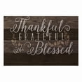 thumbnail image 4 of Personalized Planet 27x18 Thankful, Grateful and Blessed Personalized Doormat on Durable Indoor Outdoor 1/8" Thick Low Profile Mat with Non Slip Rubber Backing, 4 of 6