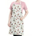 thumbnail image 5 of White Christmas Gnome and Light Apron-Garden Aprons for Women with Pockets-Cotton Linen Waterproof Kitchen Cooking Gardening Aprons Adjustable for Kitchen,Cooking,BBQ and Salon 32"x27", 5 of 7