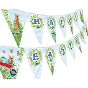Peter Rabbit Happy Easter Banner Pennant - Easter Decorations