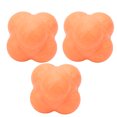 thumbnail image 3 of Balle de Réaction, Design Hexagonal Double Niveau pour Entraînement Improvment 3 Pcs pour Baseball Softball Entraînement de Vitesse Rouge, Orange, 3 of 7
