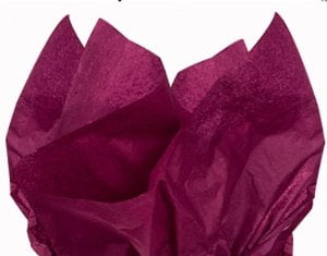 100 Sheets Cranberry Gift Wrap Pom Pom Tissue Paper 15x20 