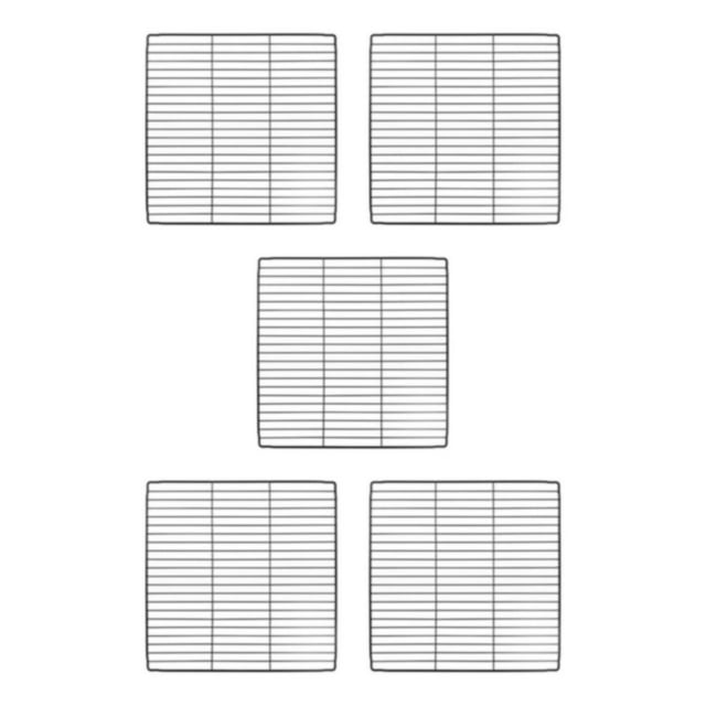 Youkk Stylish Metal Wire Guinea Pig Playpen Panel Cage Fence Portable and Durable dense black Grid 5Set