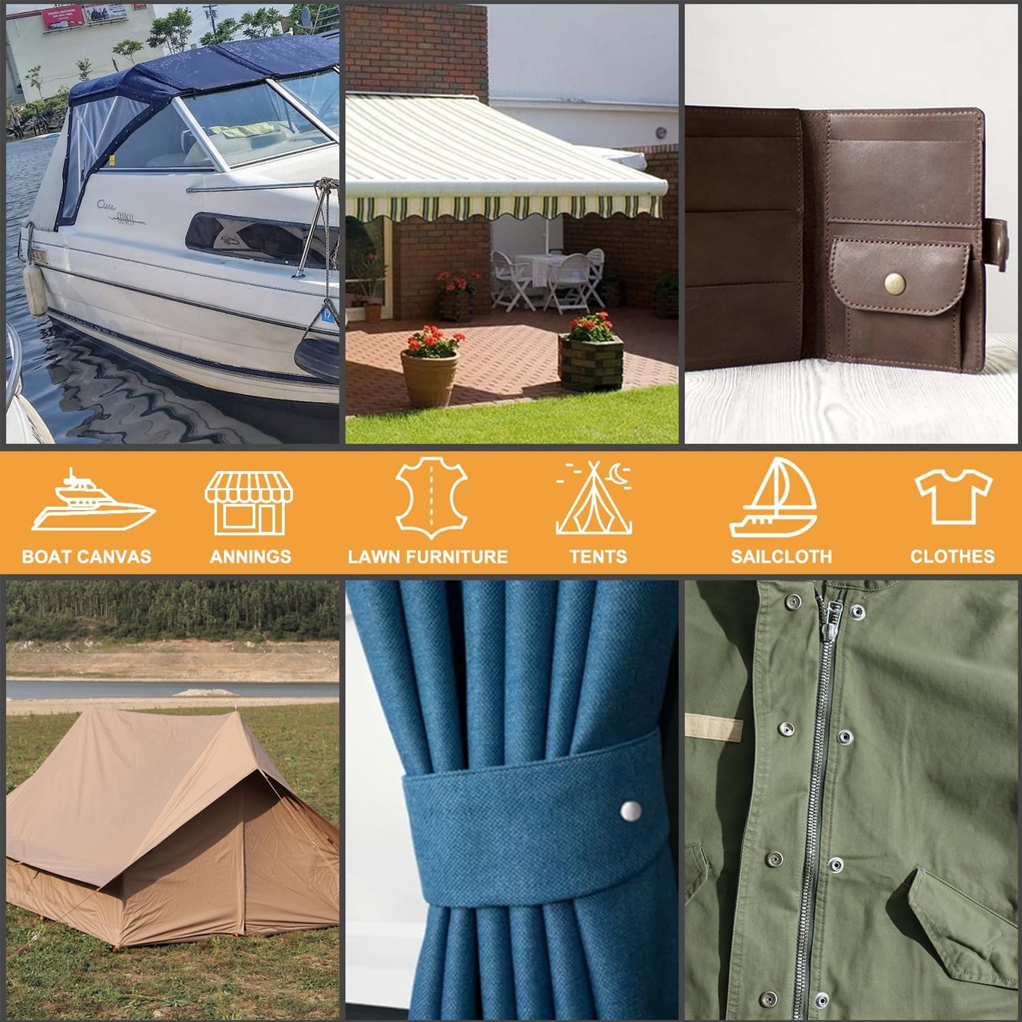 Canvas Snap Kit, Snap Fastener Tool, 305 PCS Boat Cover Snap Button Kit for Repairing Boat Covers, Fabric, Tarps, Canvas, Leather