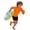 00#Orange542, variant on Lullu Boys Solid Long Sleeve Rash Guard UPF 50 Beach Pool Swim Shirt Swimwear, Sizes 3-14