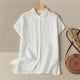 thumbnail image 1 of mfyjkho Tops Para Mujer, Camiseta De Tirantes De Verano Para Mujer, De Manga Corta, Lisa Y Con Cuello Vuelto Tops De Gimnasio Para Mujer Xxxl, 1 of 7