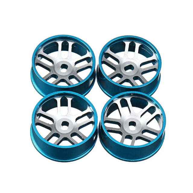 CAR de control remoto 1/28 Simulación del concentrador de ruedas Suministros de juguetes para niños Regalos para hombres Reemplazo para K969 K989 AWD Azul 4 piezas Inevent FN001342-01