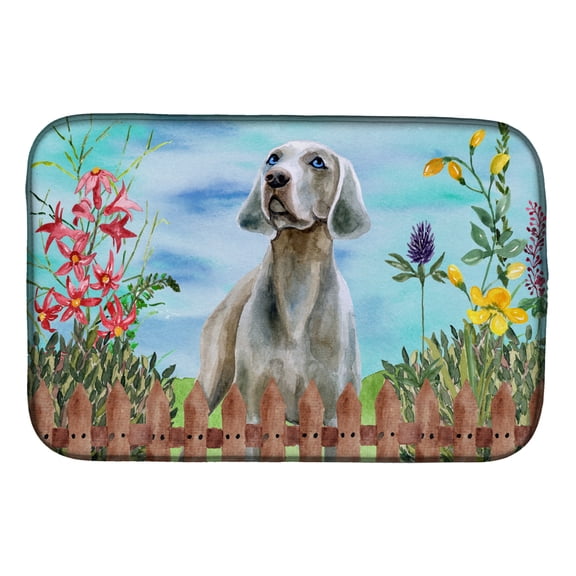 Weimaraner Spring Dish Drying Mat