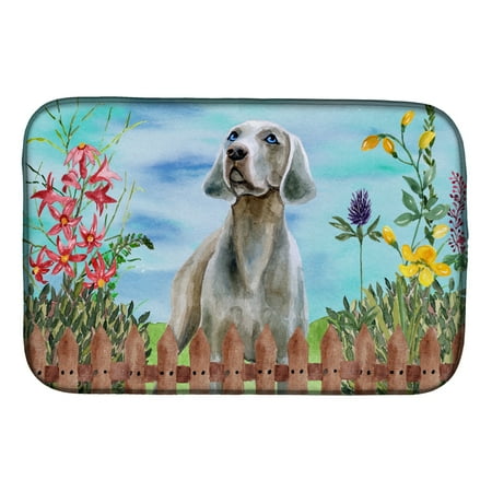 

Carolines Treasures CK1236DDM Weimaraner Spring Dish Drying Mat 14 x 21 multicolor