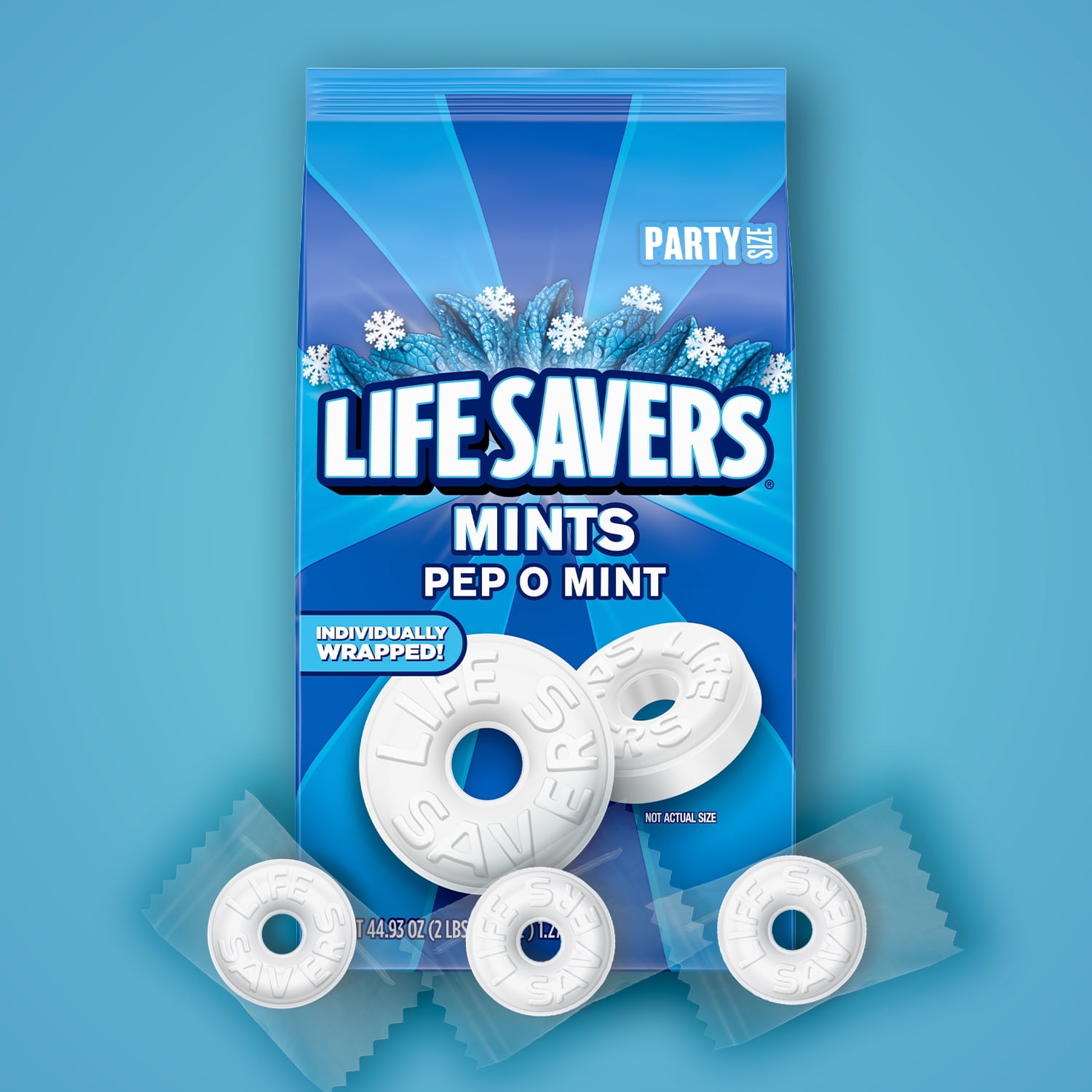 Life Savers Pep-O-Mint Breath Mints Hard Candy, Party Size - 44.93 oz