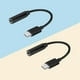 thumbnail image 2 of 2 adaptadores de cable para auriculares tipo C a 3,5 mm (USB 3.1 tipo C, USB-C macho a conector de audio auxiliar hembra de 3,5 mm, negro), 2 of 5