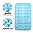 thumbnail image 2 of Non Slip Bath Tub Mat Shower Mat Massage Bathroom Bathtub Mat with Suction Cups and Drain Holes, Keep Floor Clean, Soft on Feet, Machine Washable Shower Floor Mat, 30.3 x 17.7 Inch (Blue ), 2 of 6